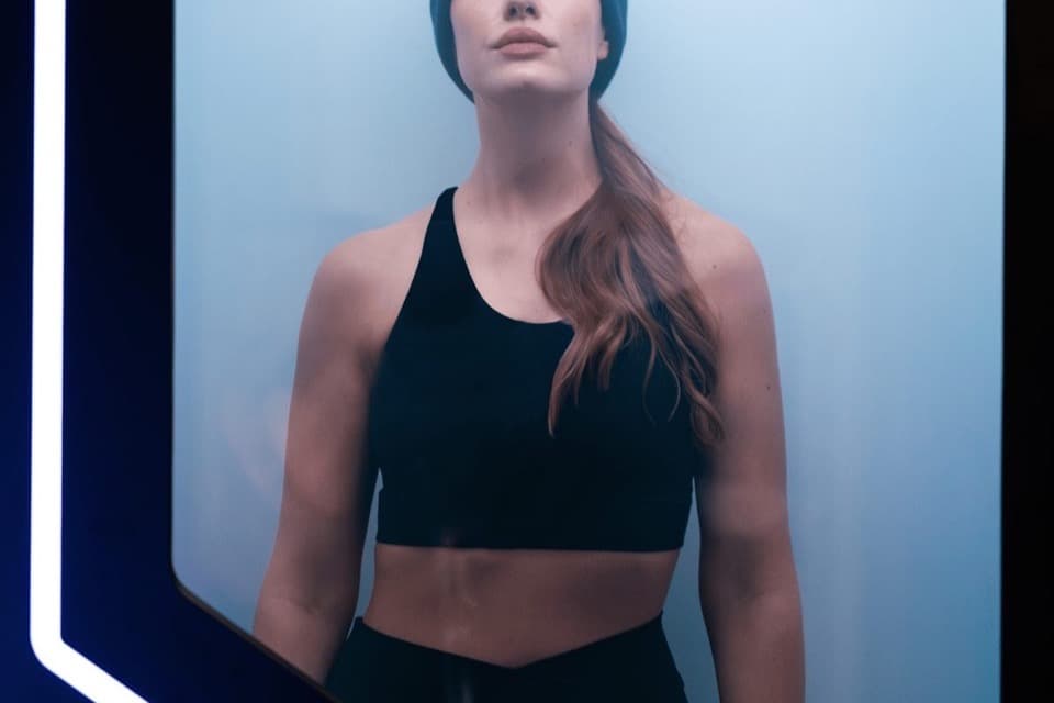 The cryotherapy chamber at Biowell, Battersea